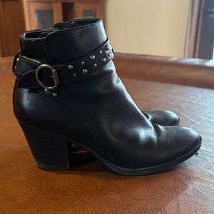 Sam Edelman Black Studded Ankle Boots